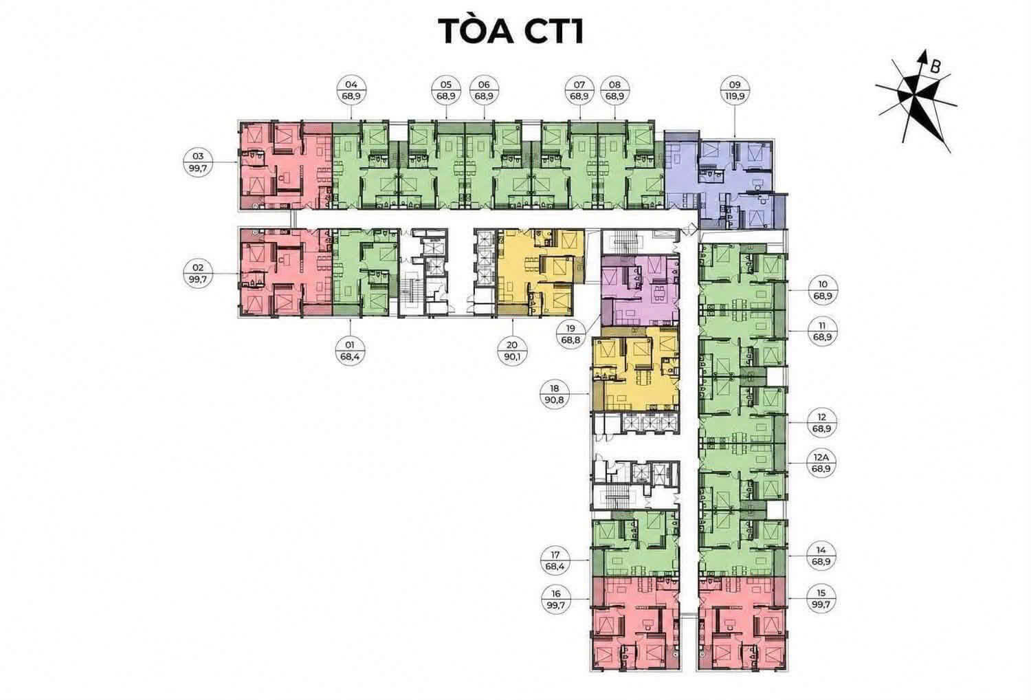 Mặt bằng Mandarin Garden 3